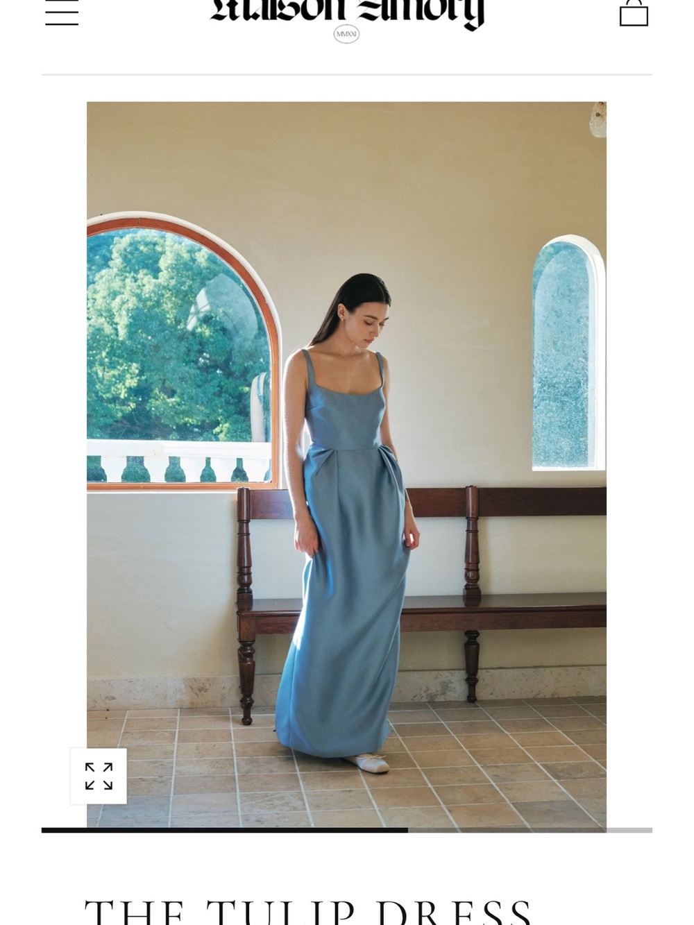 Maison Amory Tulip Dress in French Blue